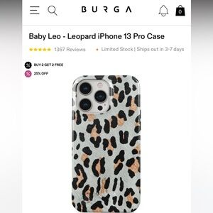 Burga Baby Leo iPhone 13 Pro Tough NWOT